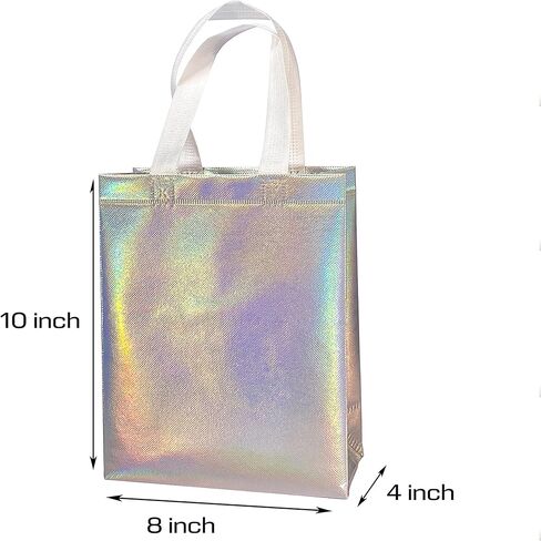 LOOKSGO 12 Pcs Non-woven Reusable Gift Bags With Handles for Party Favor 8W x 4L x10H Size in Saudi Arabia