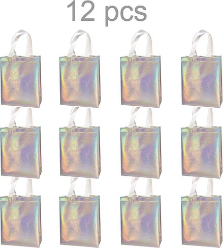 LOOKSGO 12 Pcs Non-woven Reusable Gift Bags With Handles for Party Favor 8W x 4L x10H Size in Saudi Arabia