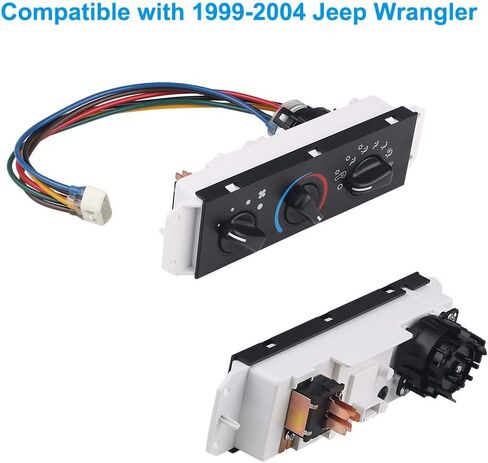 WATERWICH متوافق مع وحدة التحكم في المناخ HVAC سخان A/C AC لوحة التحكم في تكييف الهواء Jeep Wrangler 1999-2004 4.0L-L6 in Saudi Arabia