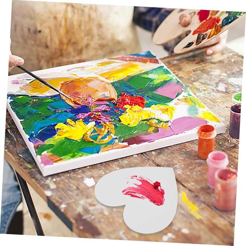 5 قطع من SEWACC لوحة فنية قماشية على شكل قلب لوحة رسم زيتية ممتدة فارغة للرسم in Kuwait