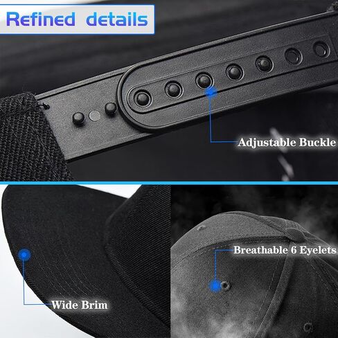 Snapback Hats for Men Flat Bill Hats for Men Fitted Hats for Men Skateboard Accessories in Kuwait