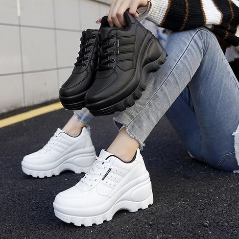 Orthopedic Walking Shoes for Women Chunky Platform Comfort Wedge Walking Shoes for Women Non-Slip Breathable Slip-On Womens Trail Running Shoes in Saudi Arabia