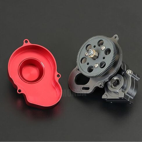 SCX10 Gearbox 48P All Metal Transmission Gearbox with Motor Gear/Protective Cover for 1/10 RC Rock Crawler SCX10 Truck Upgrade Parts SCX10 Upgrades (Transmission Gearbox A) in Saudi Arabia