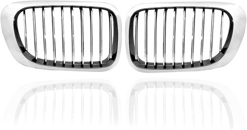 Glossy Black Front Sport Kidney Grille Grill Compatible with BMW 2003-2006 E46 325Ci 330Ci 2-Door LCI 2004 2005 in Kuwait