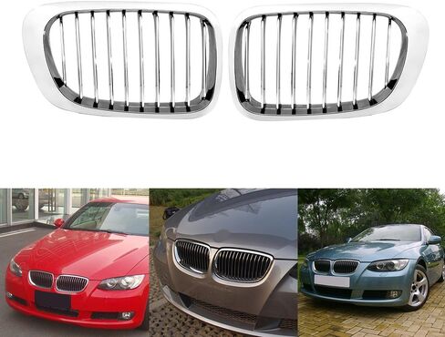 Glossy Black Front Sport Kidney Grille Grill Compatible with BMW 2003-2006 E46 325Ci 330Ci 2-Door LCI 2004 2005 in Kuwait