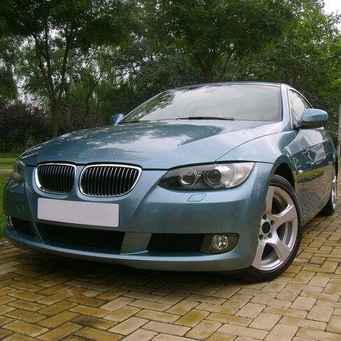 Glossy Black Front Sport Kidney Grille Grill Compatible with BMW 2003-2006 E46 325Ci 330Ci 2-Door LCI 2004 2005 in Kuwait