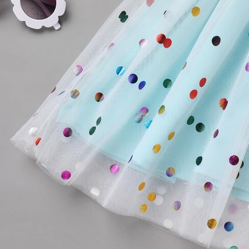 IDOPIP Flower Girls Sequin Butterfly Dot Tutu Dress for Kids Baby First Communion Wedding Princess Birthday Party Dresses in Saudi Arabia