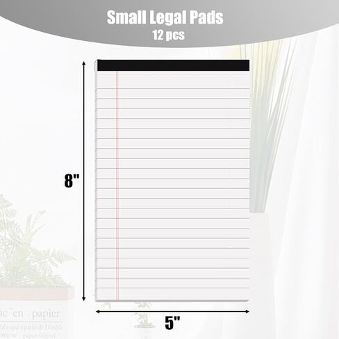 6PCS Legal Pads, White Legal Notepads 5 x 8 Inch Small Lined Note Pads 30 Sheets Perforated Writing Pads for School College Office in Kuwait
