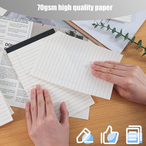 6PCS Legal Pads, White Legal Notepads 5 x 8 Inch Small Lined Note Pads 30 Sheets Perforated Writing Pads for School College Office in Kuwait