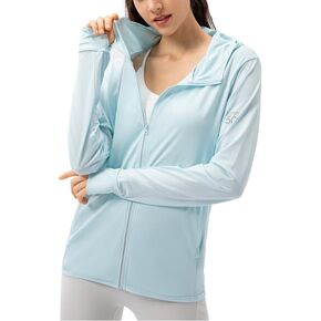 Women's Lightweight Sun UV Protection Hoodie Jacket with UPF 50+ for Outdoor Hiking - Long Sleeve Sun Shirt with Pocket