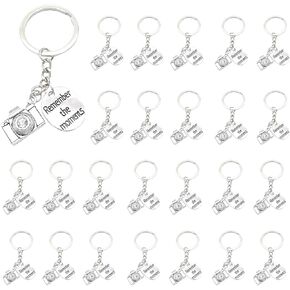 iMagitek 25 Pack Camera Keychains Photographer Keychain for Camera Lovers Remember the Moments Inspirational Gift for Photographers Photo Lovers Photo Club Gift