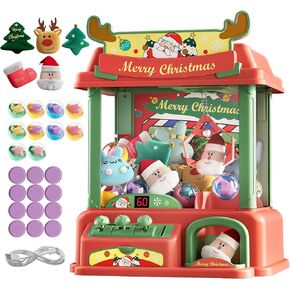 Christmas Claw Machine for Kids, Mini Vending Machines Candy Toys for Girls, Arcade Game Machine with Light Sounds, Toys for Ages 8-13 Girls, Christmas Birthday Gifts for Kids Teens Adults