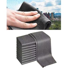 Thickened car Cleaning Nano Cloth, car Scratch Nano Flash Cloth Cleaning no lint no Water Mark Glass Cleaning Cloth Fiber Absorbent Cloth (10 Pieces)