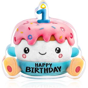 FLYAB First Birthday Gifts for Kids - 1 Year Old Girl Birthday Gift - Acrylic Birthday Cake First Gifts for Girls Boys Cute Toddler Birthday Gift Paperweight Decorations