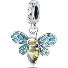 Balloon Travel Bag Pumpkin Murano Glass Lipstick High Heel Fireflies Bees Flag Butterfly Dangle Charms Compatible for Women Bracelets Necklaces in 925 Silver with Cubic Zirconia,Women Jewelry in Saudi Arabia