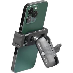 FANAUE Aluminum Bike Phone Holder with 1" Ball for Smartphones with a Width of 2.3" to 3.7", Compatible with RAM Mounts B Size Double Socket Arm & Motorcycle Phone Mount [150mph Wind Anti-Shake]