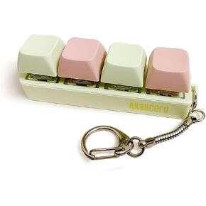 Keyboard Fidget Toy, Finger Fidget Clicker Keychain Accessories Autism Sensory Toys Stress Relief for Adults (Four Colors)