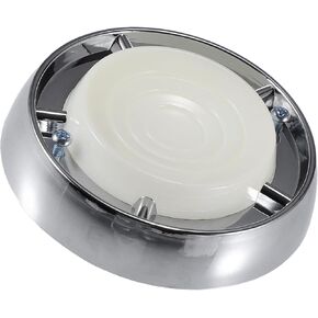 Motoforti Car Dome Light Bezel Lens Lamp Cover, Interior Light Lens Lamp Cover, for Ford for Mustang 1967-1970, Plastic, with Screws, Silver Tone White