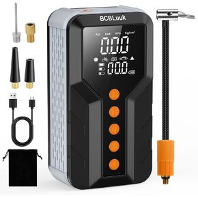 Tire Inflator Portable Air Compressor - Air Pump for Car Tires,2.5X Faster Electric Portable Tire Pump with Tire Pressure Gauge(150PSI)，Tire Inflator for Car, Motorcycle, Bike,Ball