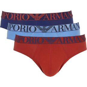 Emporio Armani Men's Shiny Logoband 3-Pack Brief
