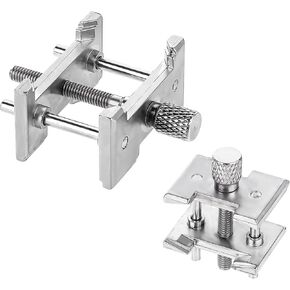 Watch Movement Holder, 2 Pack 2 in 1 Extendable and Reversible Watch Vise Metal Watch Repair Tools Kits Wristwatch Case Vise Clamp Watchmaker Tools for Watch Repairing, Jewelry Making, Craft (2 Sizes)
