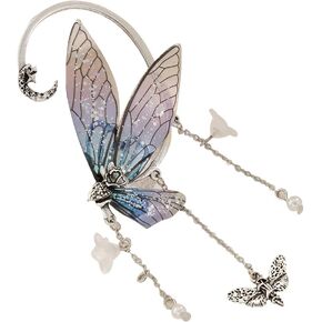Ear Cuffs for Women, Hook without Pierced Ear Bone Clip Climber Earrings, Butterfly Shaped Ear Clip Wrap Around Earring No Piercing Cuff Earrings for Women