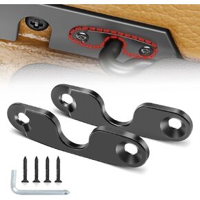 RED WOLF Sun Visor Repair Kit Fit for 2018-2023 Jeep Wrangler JK JL Gladiator Upgrade Aluminum Alloy Visor Clips Heavy Duty Visor Mounting Clips Used for Fix Vehicle Sagging Sun Visor 2 Pack