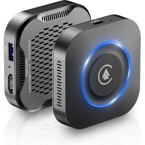 KAMING The Magic Box 3.0 Wireless Carplay Adapter with Netflix & YouTube - LED Magic Box Carplay to Miracast/Stream Video to Car/TV, Wireless Apple Carplay Android Auto Adapter for Wired Carplay Cars