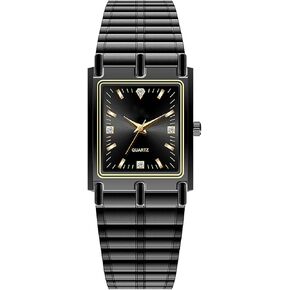 BESTKANG Unisex Watch Square Luxury Diamond Watches Analog Quartz Waterproof Watch for Men Women Stainless Steel Band Watch