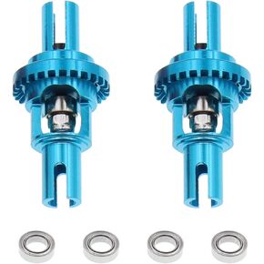2PCS Metal Ball Differential Gear Compatible with WLtoys 1/28 K989 K969 K979 K999 P929 P939 RC Car Upgrades Parts（Blue）