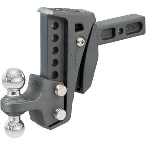 CURT 45951 Rebellion XD Adjustable Cushion Hitch Ball Mount, 2-Inch Receiver, 15,000 lbs, 6-Inch Drop, Black