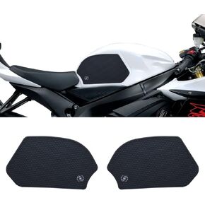 New for GSXR600 GSXR750 GSX-R 600 750 2011-2016 Motorcycle Side Fuel Tank pad Tank Pads Protector Stickers Decal Gas Knee Grip Traction Pad Tankpad (One Set) Black