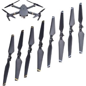 CamKix Propellers for DJI Mavic Pro - 2 Sets (8 Blades) - Black - Quick Release Foldable Wings - Flight Tested - Essential DJI Mavic Pro Accessory - Excellent Reliability and Responsiveness