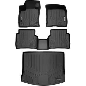 SMARTLINER All Weather Protection Custom Fit Black 2 Row Floor Mats and Cargo Liner Set Compatible with 2020-2024 Lincoln Corsair