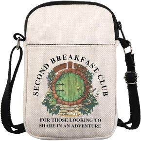 KUIYAI Movie Merchandise Crossbody Bag Hobbit Messenger Bag Second Breakfast Club Gift Hobbiton Gift Book Literature For Fans