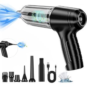 Wireless Handheld Car Vacuum Cleaner, Car Vacuum Portable Cordless High Power 12000PA, Wet and Dry Mini Cordless Vortex Vacuum Car for Car, Home Cleaning and Office (Black)