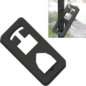 T-Post Puller Plate Heavy-Duty Steel Quick Remove T-Posts for Farm & Garden Equipment With a Tractor Bucket, Handyman Jack, S-Hook, and Different Chain Gauges, Easily Pull the T-Post From The Ground