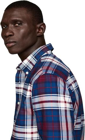 Tommy Hilfiger Long Sleeve Oxford Regular Fit, Men's Button Down Shirts, Also Available in Big and Tall in Saudi Arabia