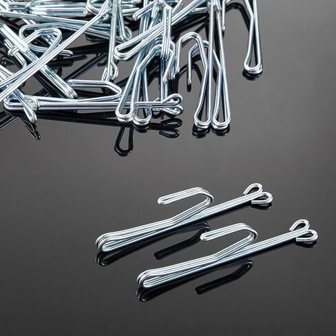 70 Pieces Slip on Drapery Hooks Metal Curtain Hooks Slip on Drapery Hook Pins for Window Curtain, Door Curtain and Shower Curtain (Silver) in Saudi Arabia
