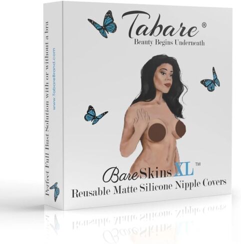 Bare Skins XL Matte Silicone Nipple Covers Extra Large Size Light Reusable Adhesive Breast Petals in Saudi Arabia