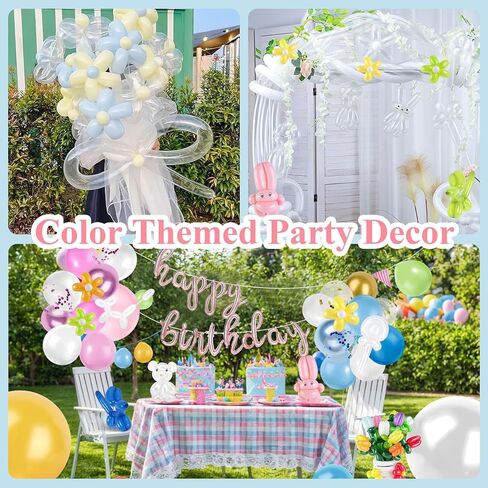 MCPINKY 100PCS Twisting Balloons White, 260q Long Balloons Thicken Latex Animal Balloons for Birthday Wedding Party Decorations Ballon Arch in Kuwait