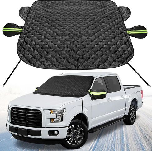 غطاء ثلجي للزجاج الأمامي للسيارة من XHRING للثلج والثلج متوافق مع Chevy Silverado GMC Sierra 1500 2500 HD 3500 HD بيك اب شاحنة مغناطيسية مضادة للثلج غطاء درع الصقيع مع أغطية مرآة جانبية in Saudi Arabia
