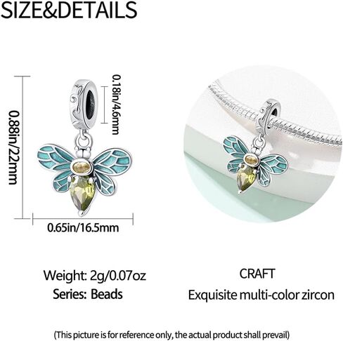 Balloon Travel Bag Pumpkin Murano Glass Lipstick High Heel Fireflies Bees Flag Butterfly Dangle Charms Compatible for Women Bracelets Necklaces in 925 Silver with Cubic Zirconia,Women Jewelry in Saudi Arabia