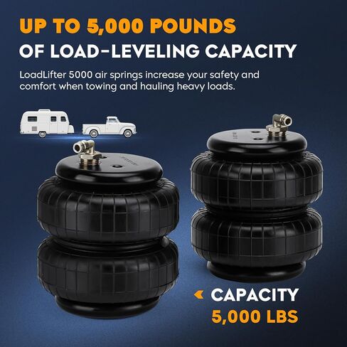 مجموعة تعليق أكياس الهواء الخلفية لسيارة Chevy Silverado 1500 & GMC Sierra 1500 1999-2006، GMC Sierra 1500 Classic 2007، 88272 TOW-GM9906 أسود in Saudi Arabia
