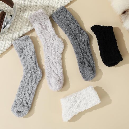 جوارب غامضة للنساء، 5-6 أزواج جوارب شتوية، شبشب ناعم ومريح للنساء جوارب شتوية قطيفة للنوم in Kuwait