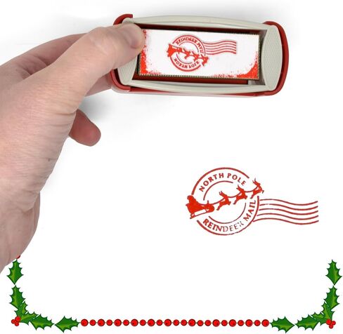 عيد الميلاد الذاتي التحبير المطاط طوابع القطب الشمالي الرنة البريد الجوي ختم باللون الأحمر بصمة لقضاء عطلة عيد الميلاد رسالة مغلفات الهدايا رسائل من وإلى سانتا in Kuwait