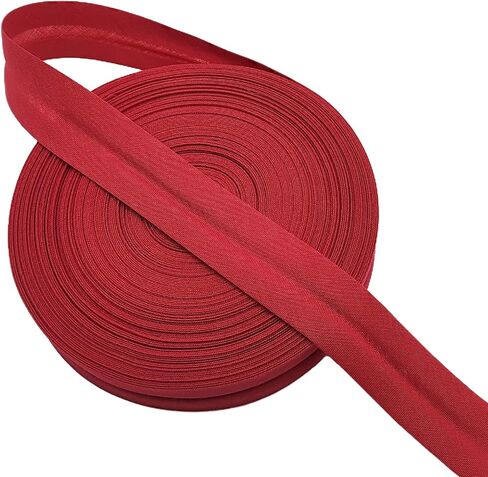 18 Yards Cotton Single Fold Bias Type Bias Binding, 20mm 3/4 Inch" Sewing Bias Tape for Hemming Tape, Crafts, Sewing, Piping, Seaming - Red in Kuwait