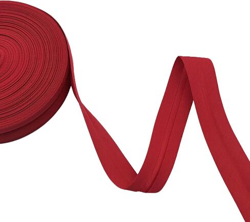 18 Yards Cotton Single Fold Bias Type Bias Binding, 20mm 3/4 Inch" Sewing Bias Tape for Hemming Tape, Crafts, Sewing, Piping, Seaming - Red in Kuwait