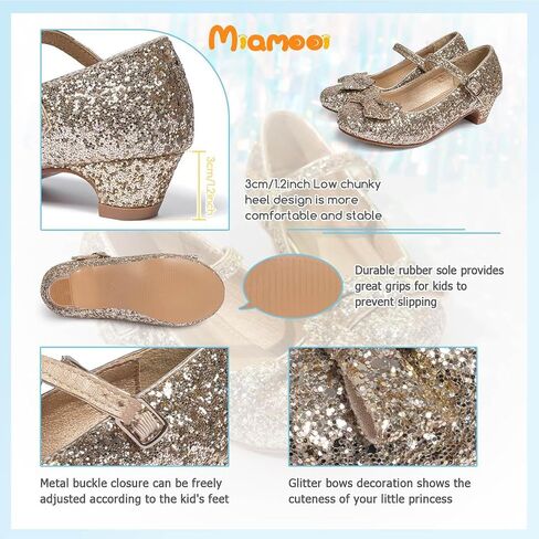 أحذية Miamooi للفتيات الصغيرات الصغار أحذية الأميرة المسطحة ذات الكعب المنخفض زهرة ماري جين للأطفال في حفلات الزفاف وحفلات أعياد الميلاد للفتيات in Saudi Arabia