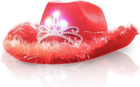 Windy City Novelties LED Light-Up Cowboy Hat with Blinking Tiara in Saudi Arabia